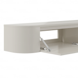 Dulce curved TV-Meubel zwevend beige 280 cm