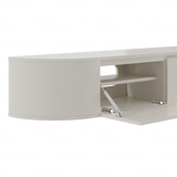 Aura curved TV-Meubel zwevend beige 180 cm