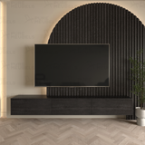 Madera TV-Meubel zwevend zwart 240 cm