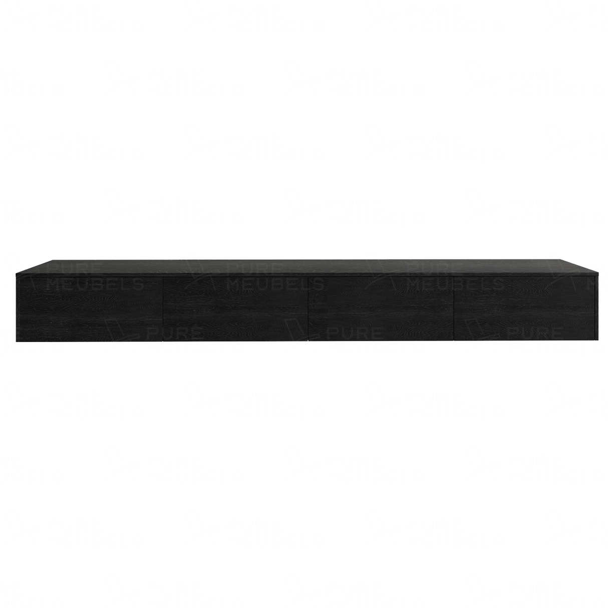 Madera TV-Meubel zwevend zwart 280 cm