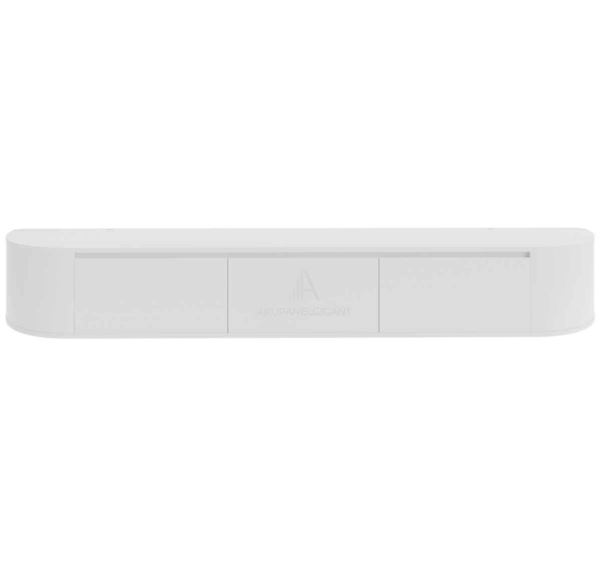 Aura curved TV-Meubel zwevend wit 240 cm