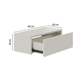 Gangkast zwevend beige 60x20x15 cm